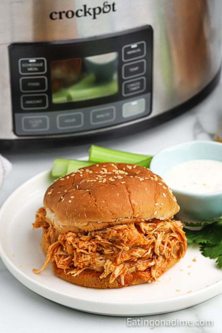 Crock Pot Buffalo Chicken Recipe - Eating On A Dime