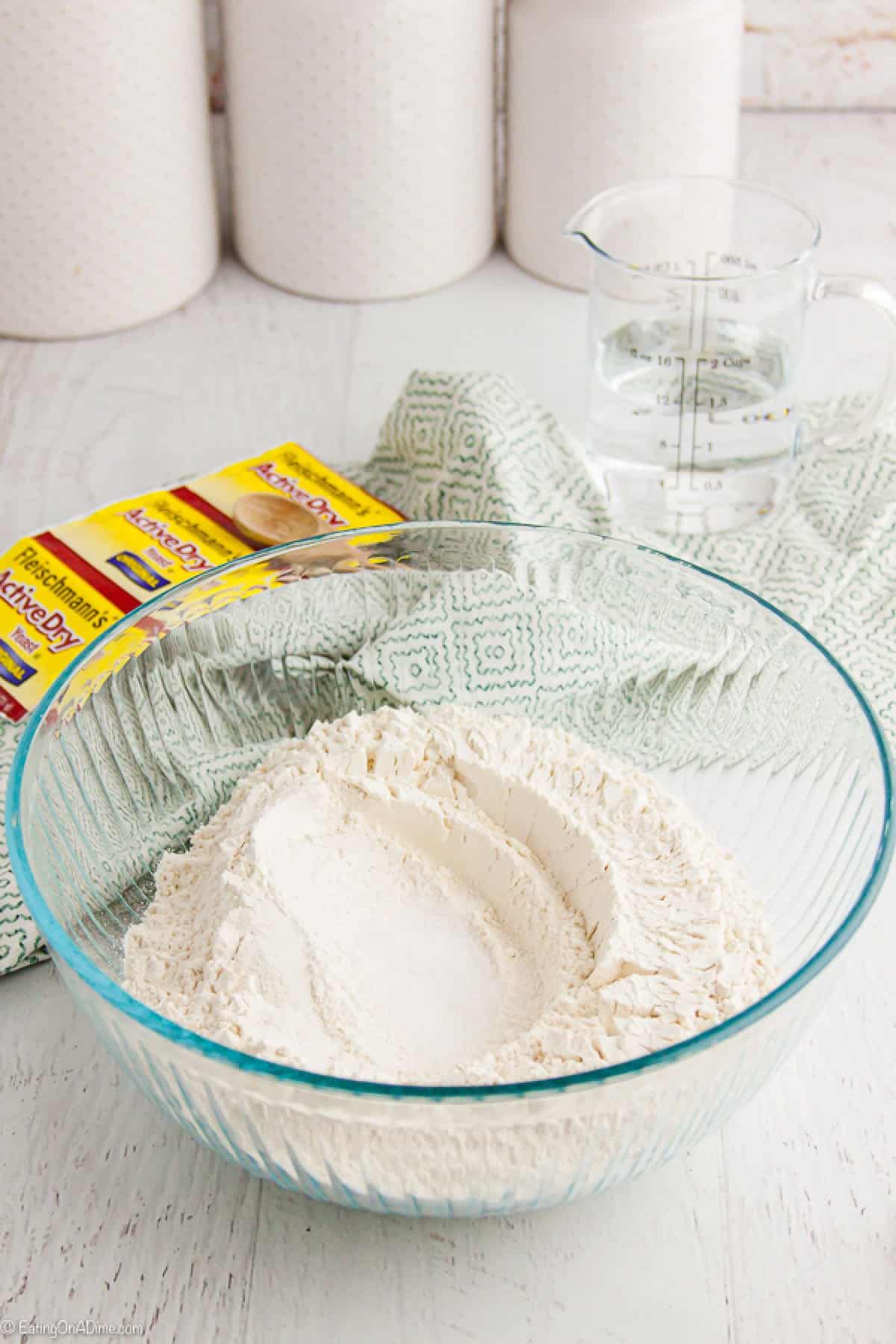 Mixing the ingredients in a bowl