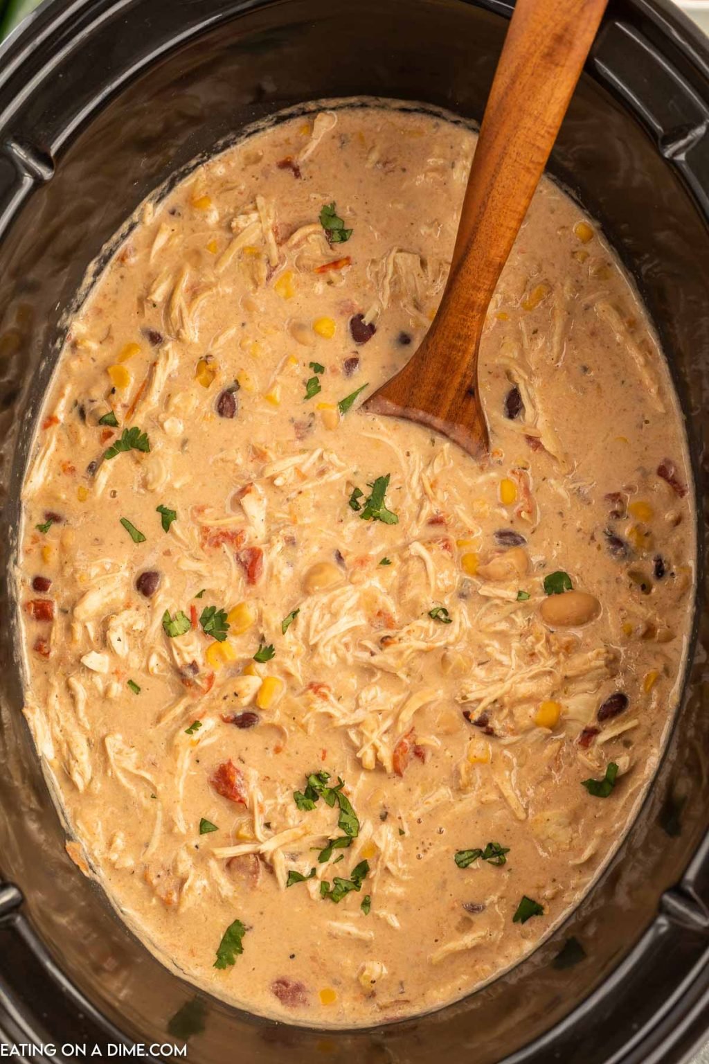 Crockpot Cream Cheese Chicken Chili Recipe - easy dinner idea