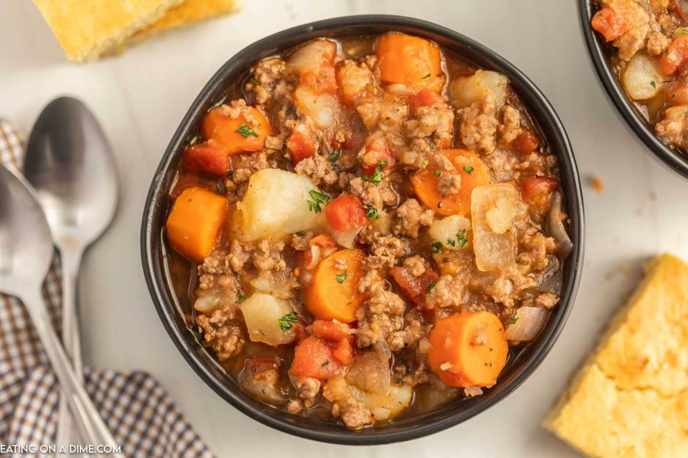 Crock Pot Poor Man's Stew Recipe - Eating on a Dime