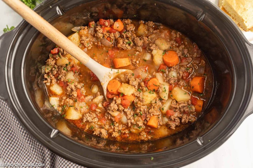 Crock Pot Poor Man's Stew Recipe - Eating on a Dime