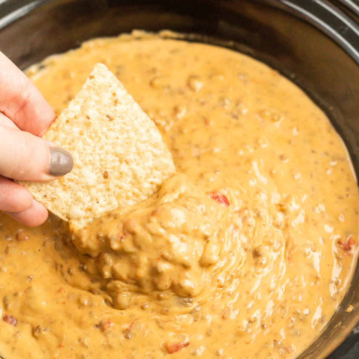 Crock Pot Queso Dip (+Video) - The Country Cook