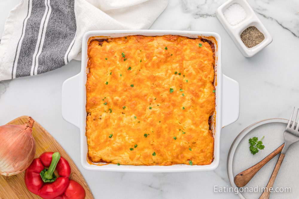 Sloppy Joe Cornbread Casserole Recipe - Eating On A Dime