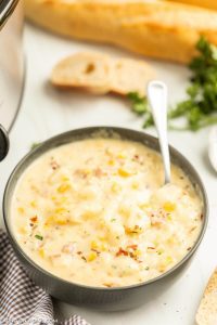 Crock Pot Corn Chowder Recipe - Eating on a Dime