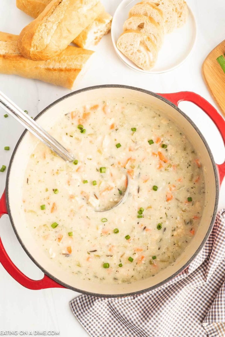 Copycat Panera Chicken and Wild Rice Soup - Eating on a Dime