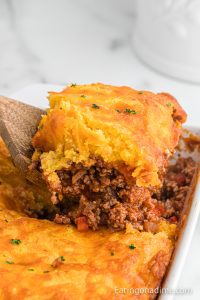 Sloppy Joe Cornbread Casserole - Eating On A Dime