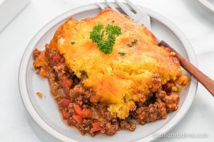 Sloppy Joe Cornbread Casserole Recipe - Eating On A Dime