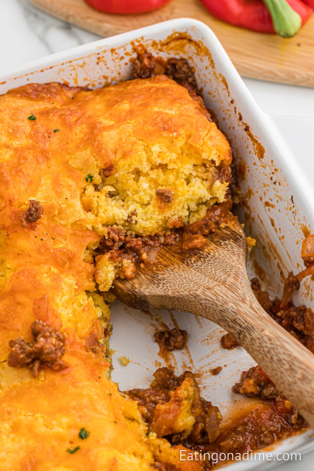 Sloppy Joe Cornbread Casserole Recipe - Eating On A Dime