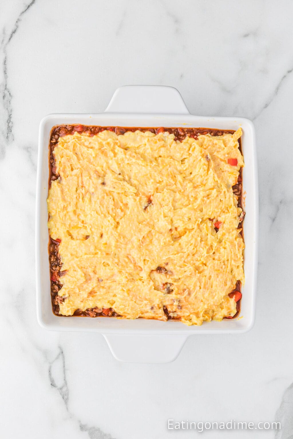 Sloppy Joe Cornbread Casserole - Eating On A Dime