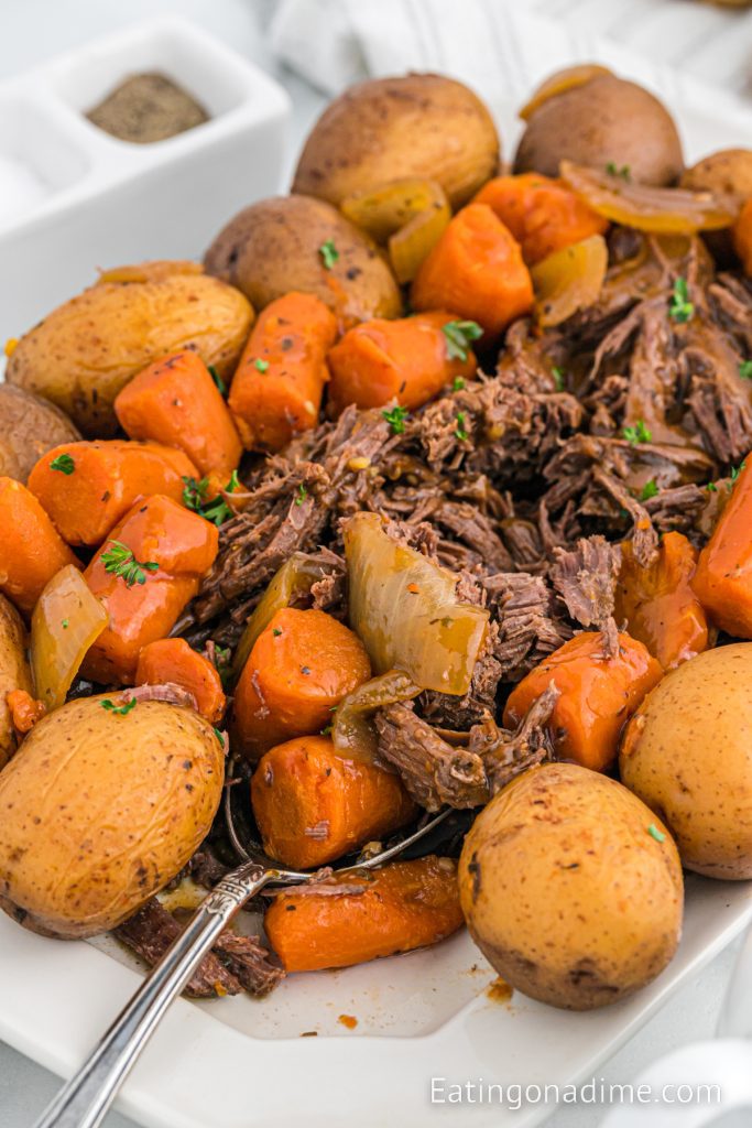 Slow Cooker Venison Roast - Eating On A Dime