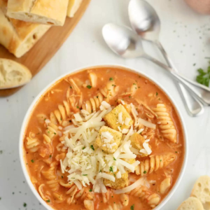 Crock Pot Chicken Parmesan Soup