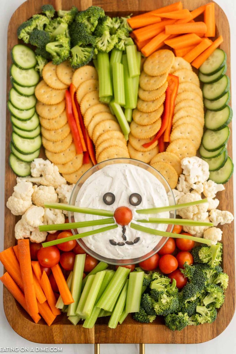 Easter Veggie Tray - Eating on a Dime