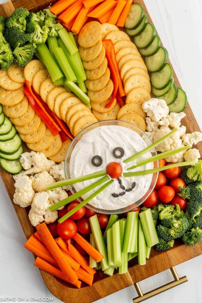 Easter Veggie Tray - Eating on a Dime