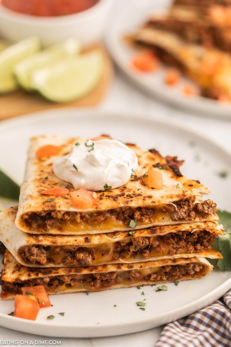 Ground Beef Quesadillas Recipe Eating on a Dime