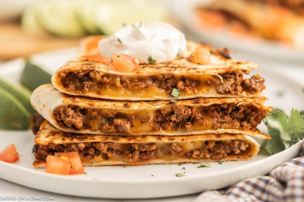 Ground Beef Quesadillas Recipe Eating On A Dime 0009