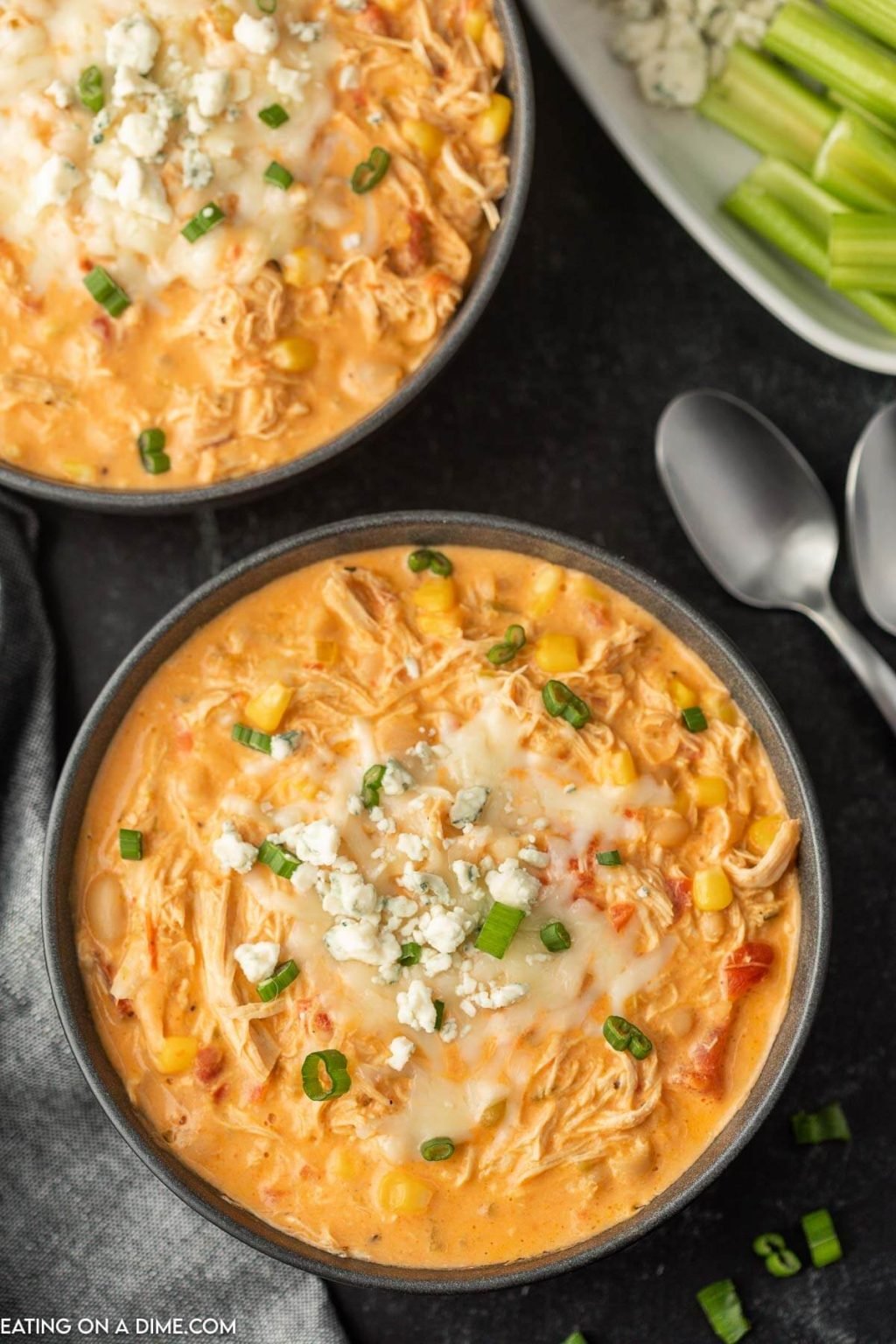 Instant Pot Buffalo Chicken Chili Recipe - Eating on a Dime