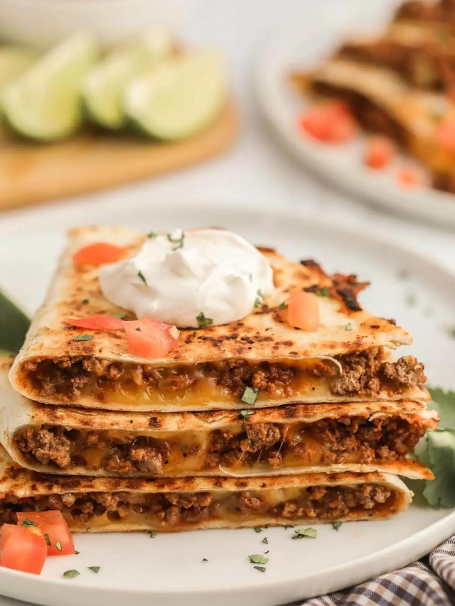 Family Favorite Beef Quesadillas Recipe! - Eating on a Dime