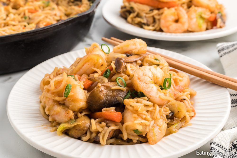 Shrimp Yakisoba - Eating on a Dime