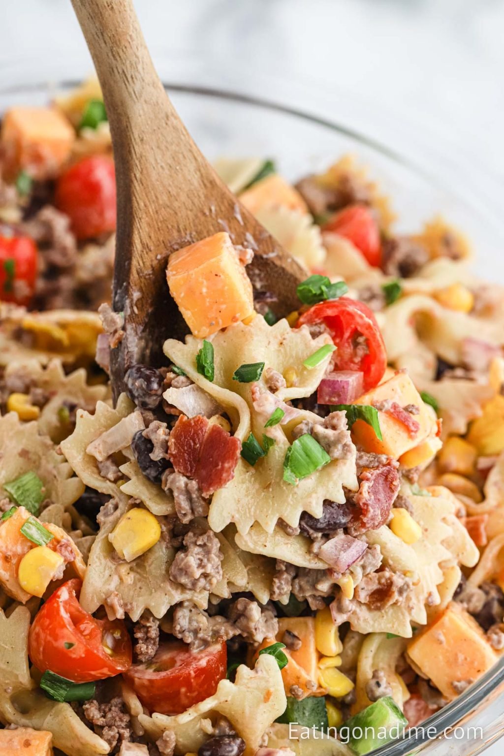 Cowboy Pasta Salad - Eating on a Dime