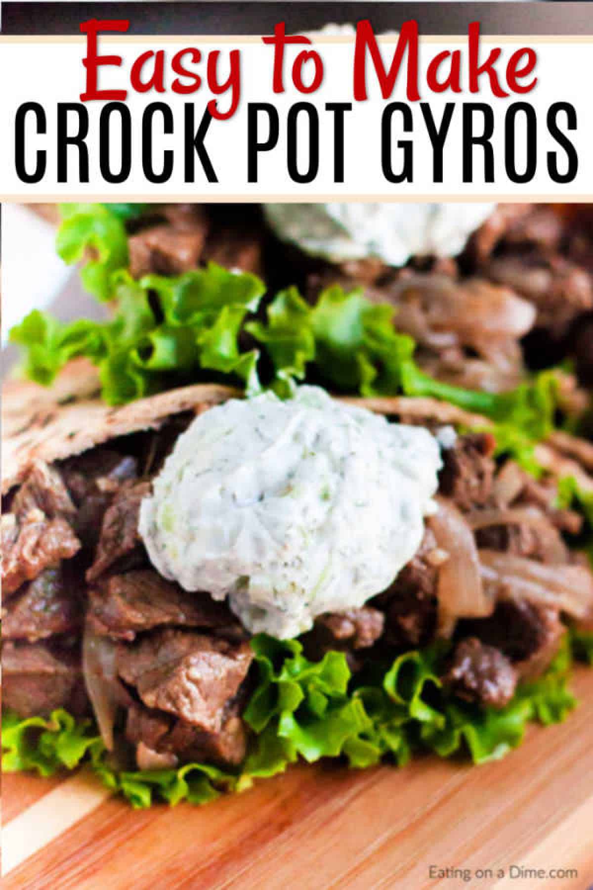 Crock Pot Beef Gyros Recipe makes dinner time a breeze. The tender beef paired with the delicious tzatziki sauce makes this a meal your family will love.