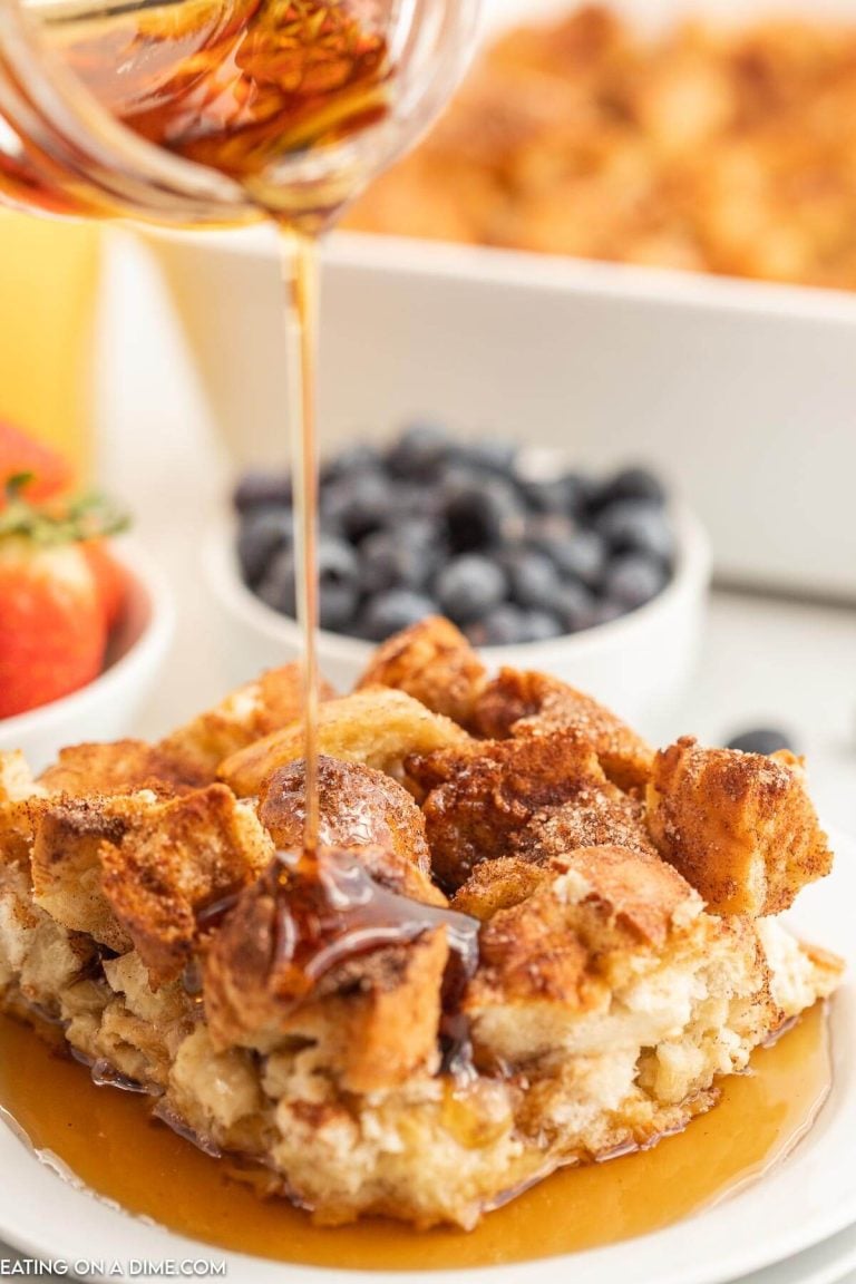 Overnight French toast casserole (& VIDEO) - Eatingonadime.com