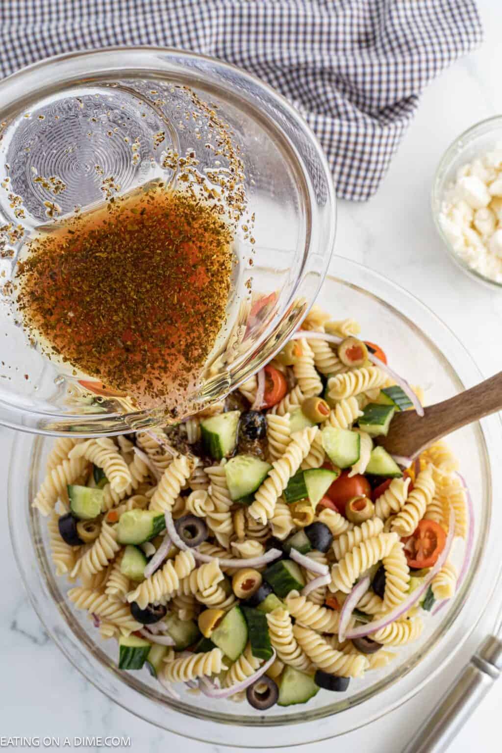 Mediterranean Pasta Salad Recipe - Eatingonadime.com