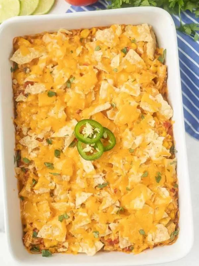 Easy Nacho Chicken Casserole Recipe - Eating On A Dime