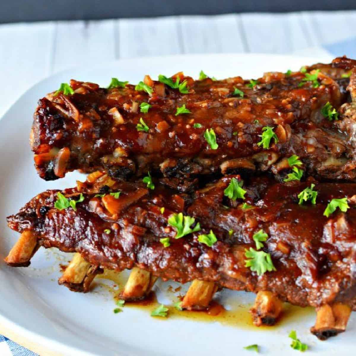 BBQ Baby Back Ribs on a plate