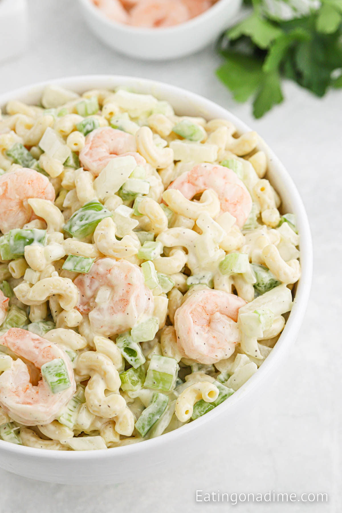 Shrimp Macaroni Salad - Eating on a Dime