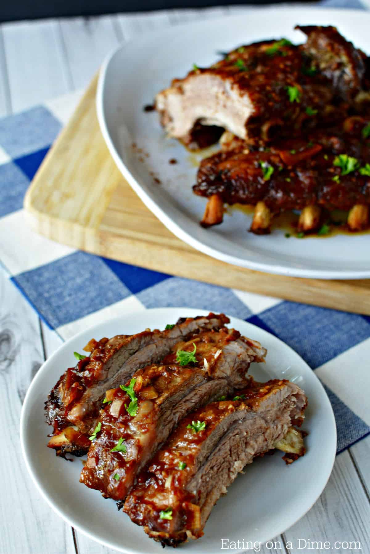 BBQ Baby Back Ribs on a plate