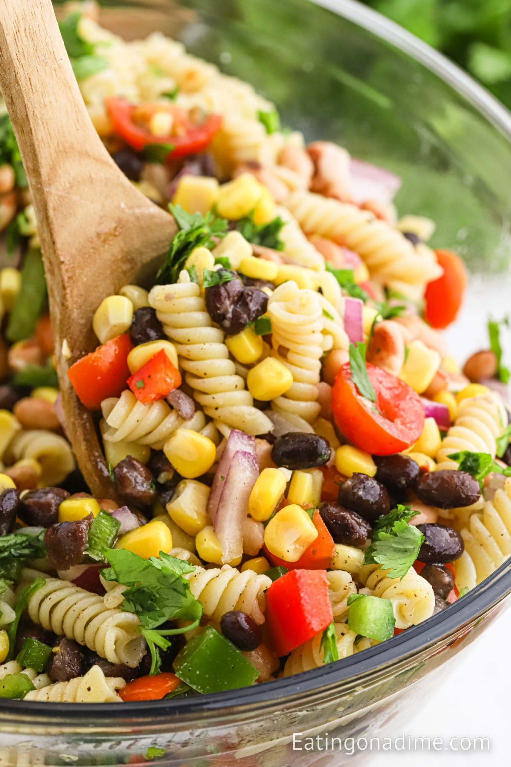 Cowboy Caviar Pasta Salad Recipe - Eatingonadime.com