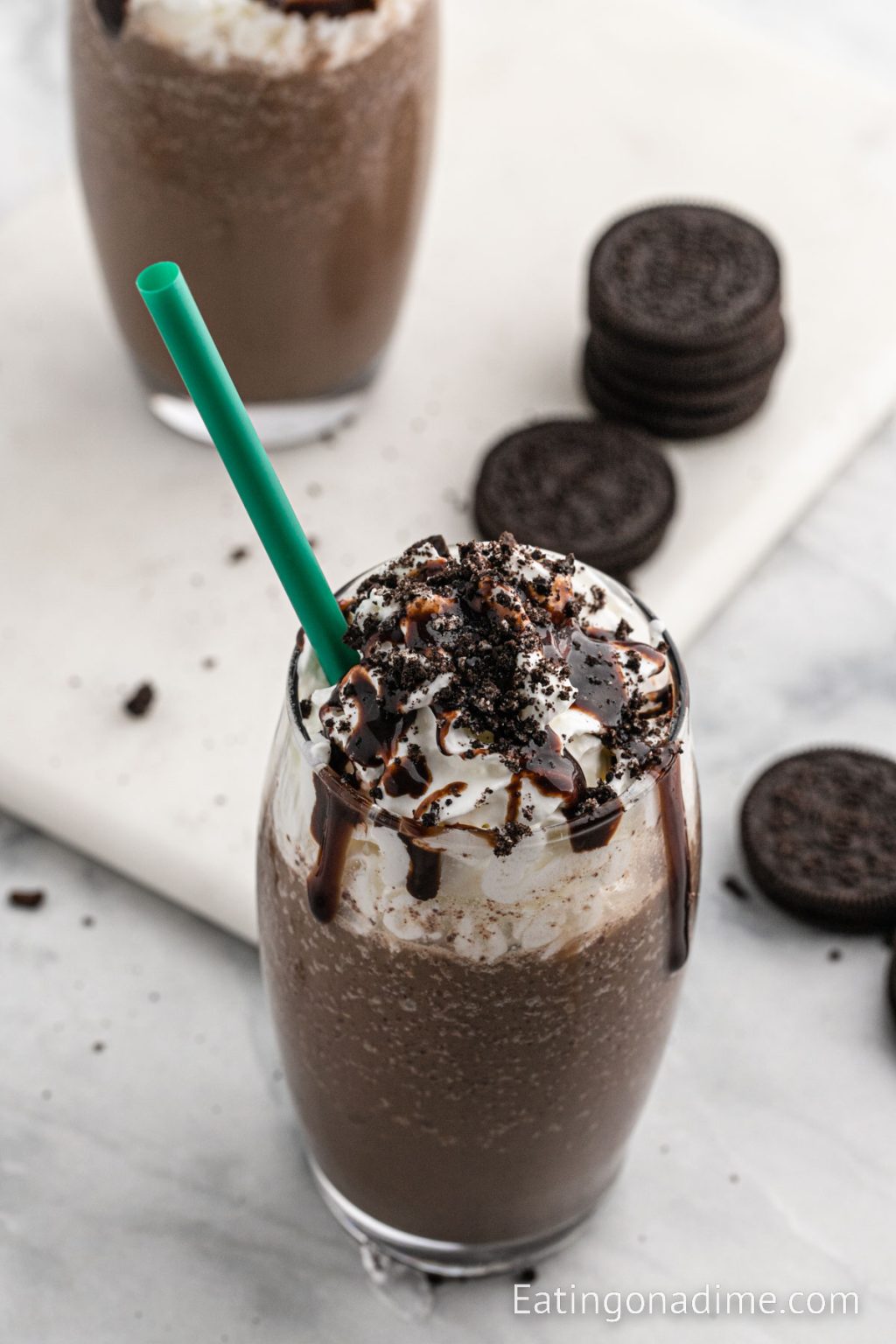 Mocha Cookie Crumble Frappuccino Recipe - Eatingonadime.com