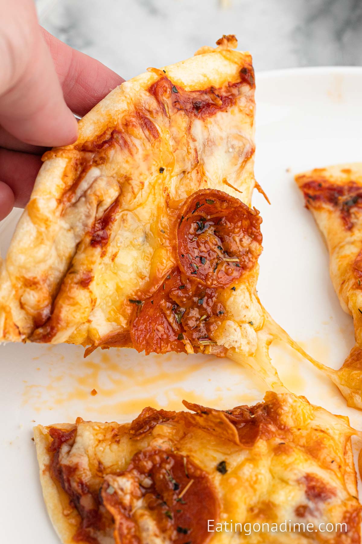 Air Fryer Tortilla Pizza - Eating on a Dime