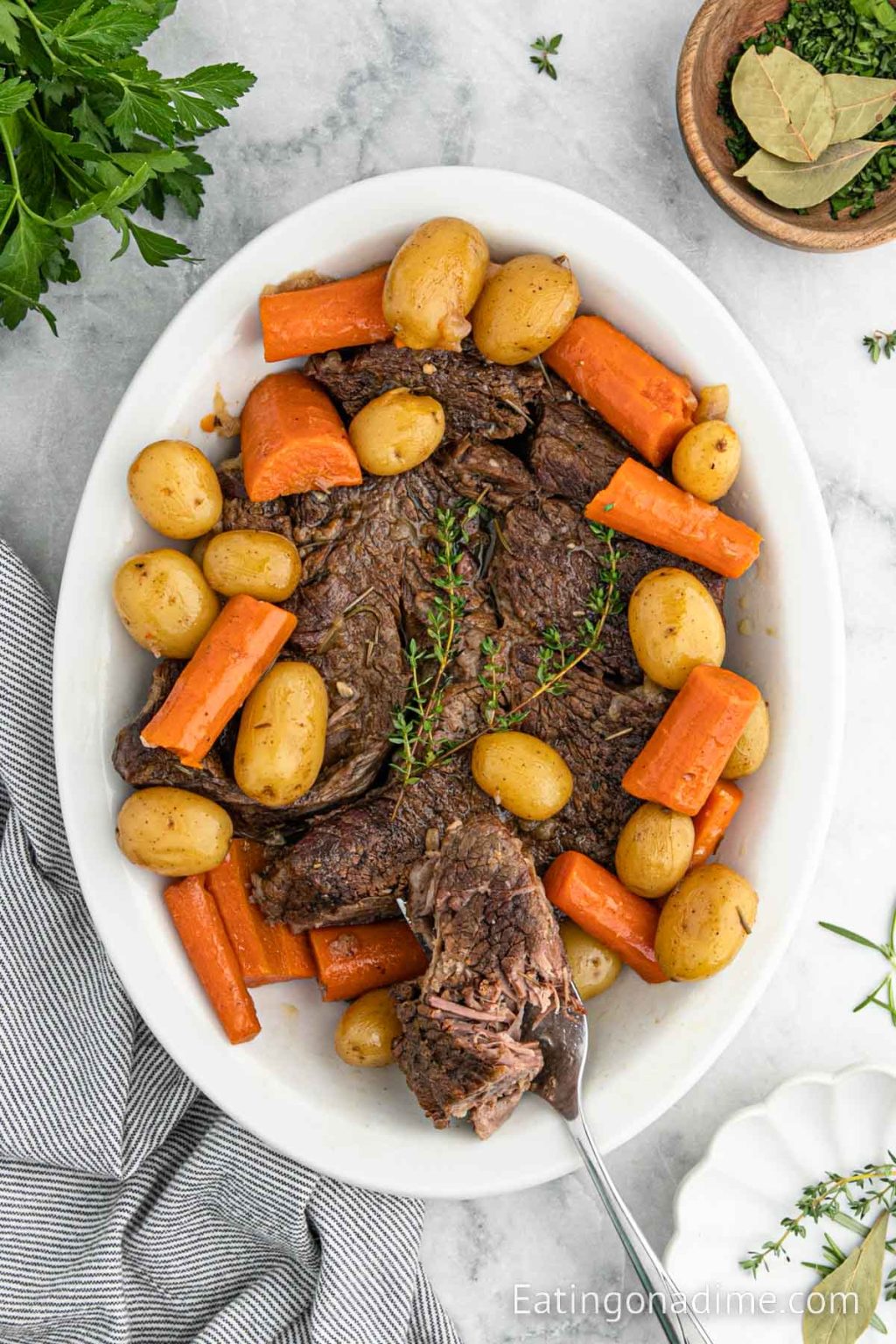 Dutch Oven Pot Roast - Eating on a Dime