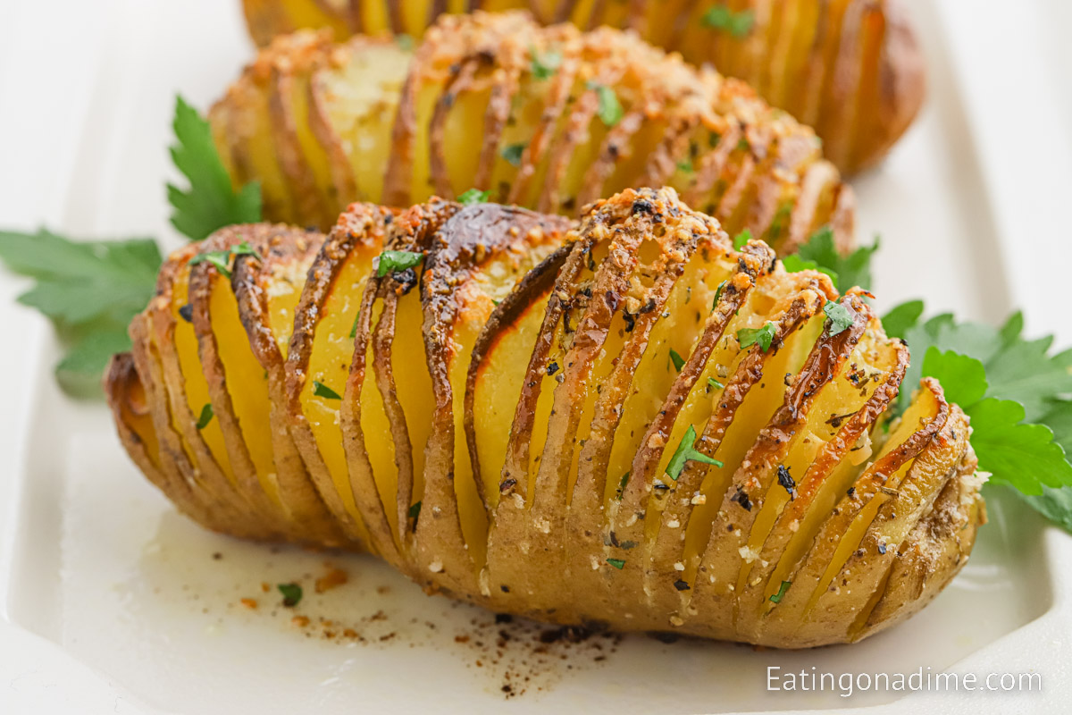 Grilled Hasselback Potatoes with Compound Butter