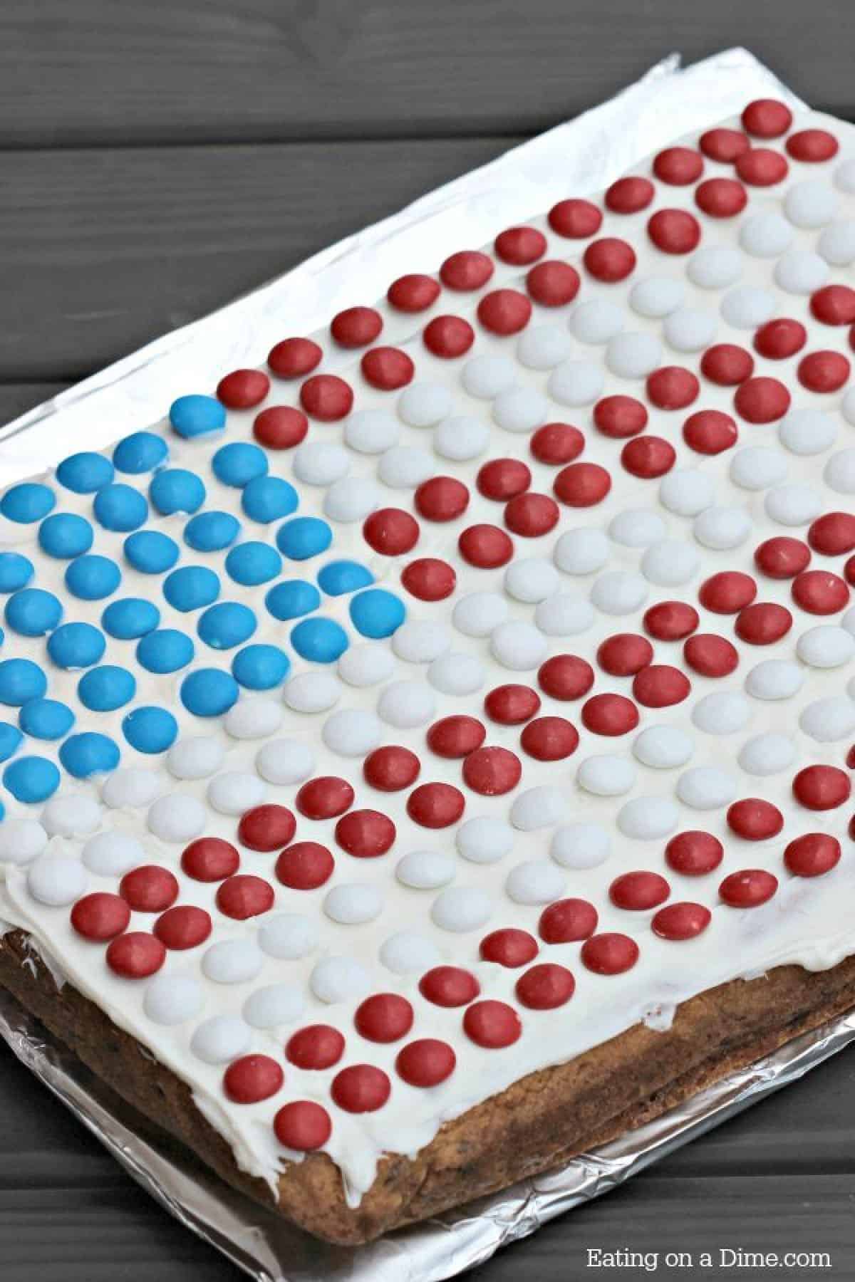 American Flag Cookie Cake 