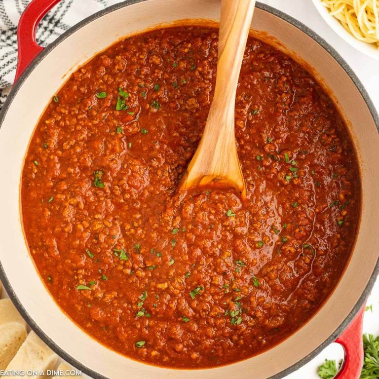 Homemade Spaghetti Sauce Recipe - Eating on a Dime