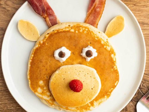 Festive Reindeer Pancakes