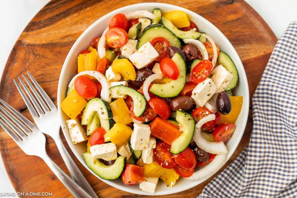 Ina Garten Greek Salad - Eating on a Dime