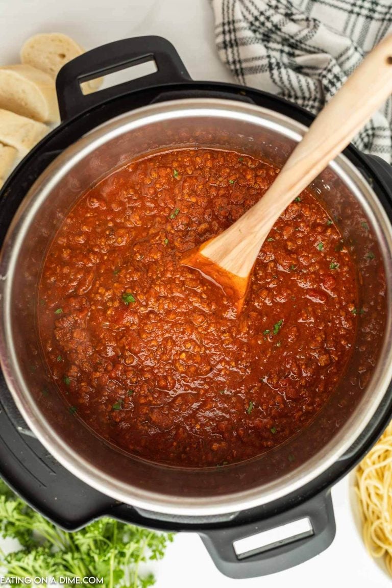 Instant Pot Bolognese Sauce Recipe - Eating On A Dime