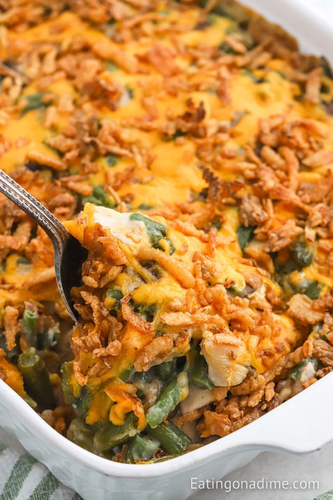 Chicken Green Bean Casserole - Eating On A Dime