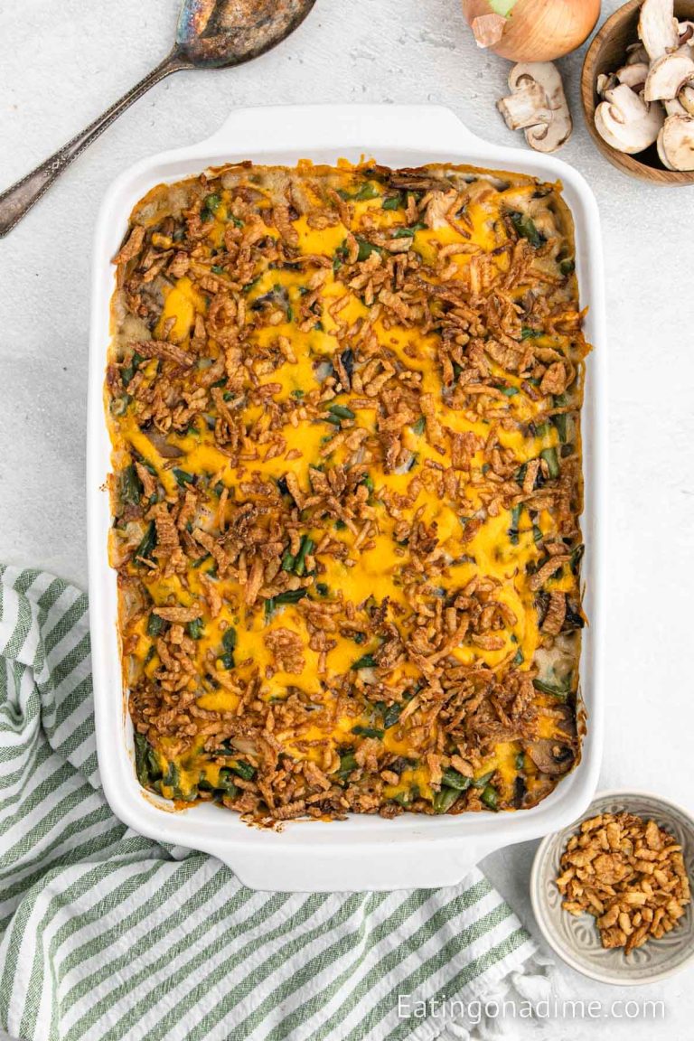 Chicken Green Bean Casserole - Eating on a Dime