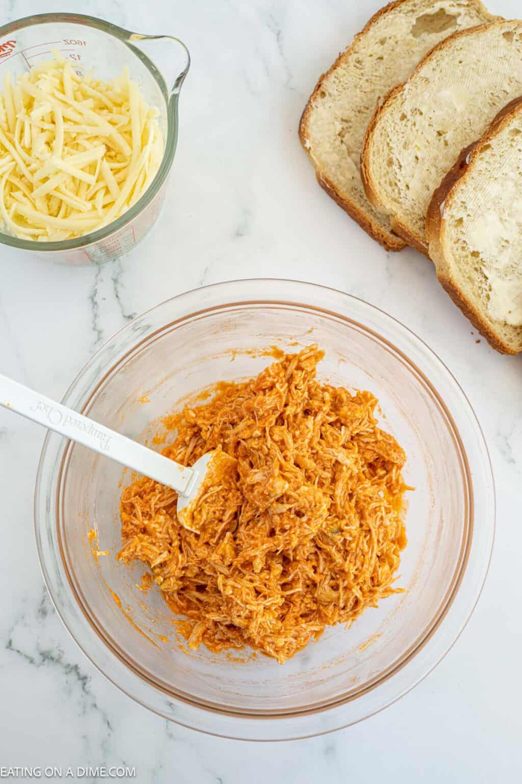 Buffalo Chicken Grilled Cheese Eating On A Dime