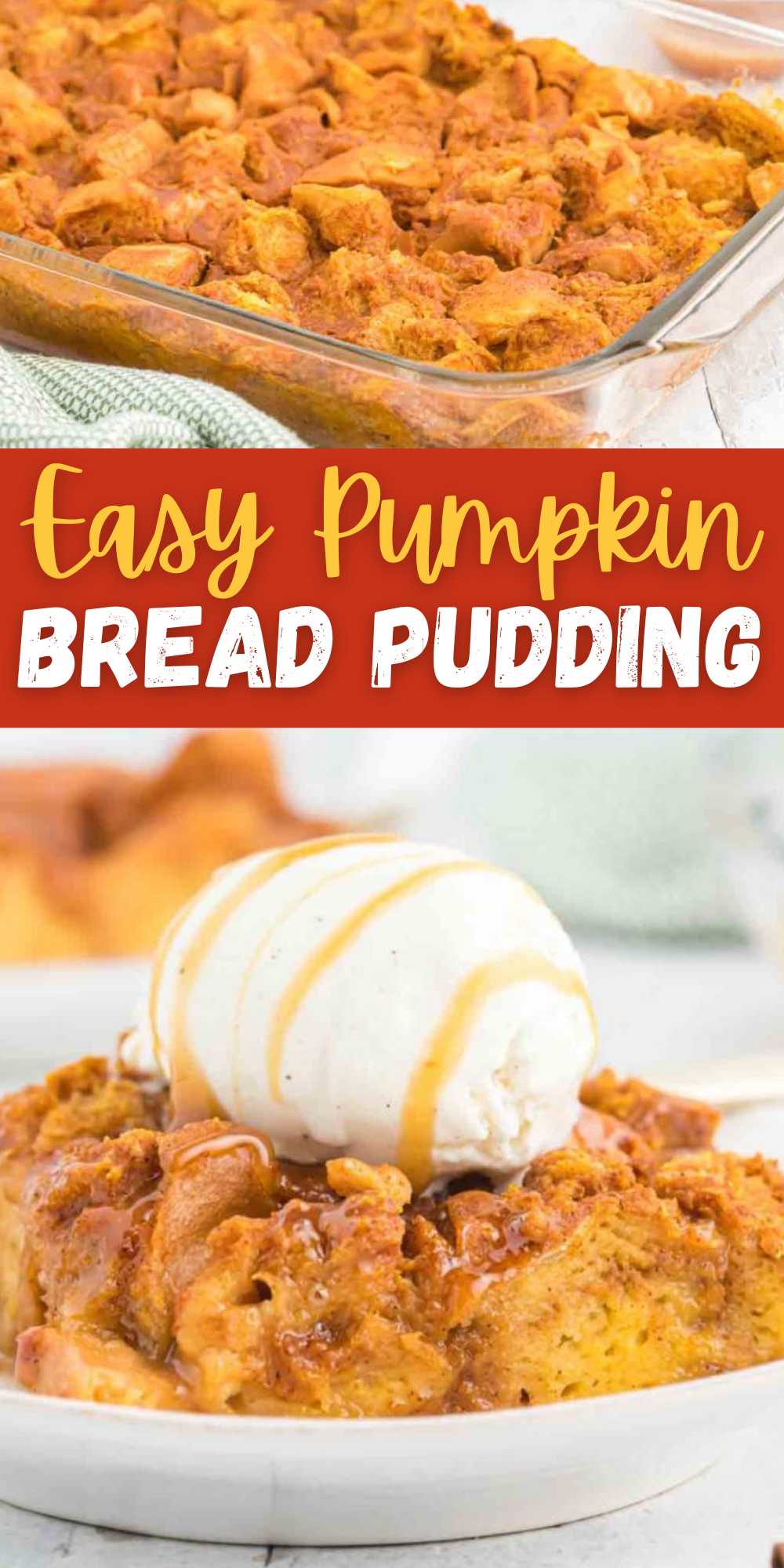 Pumpkin Bread Pudding - Eating on a Dime