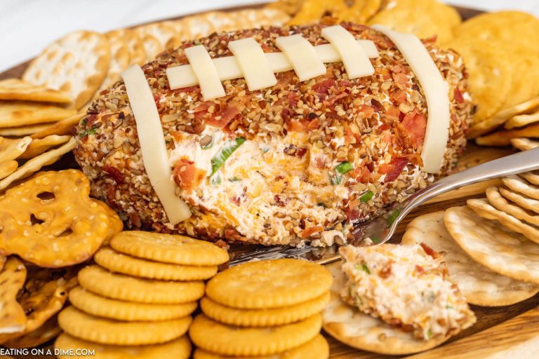 Football Cheese Ball - Eating On A Dime