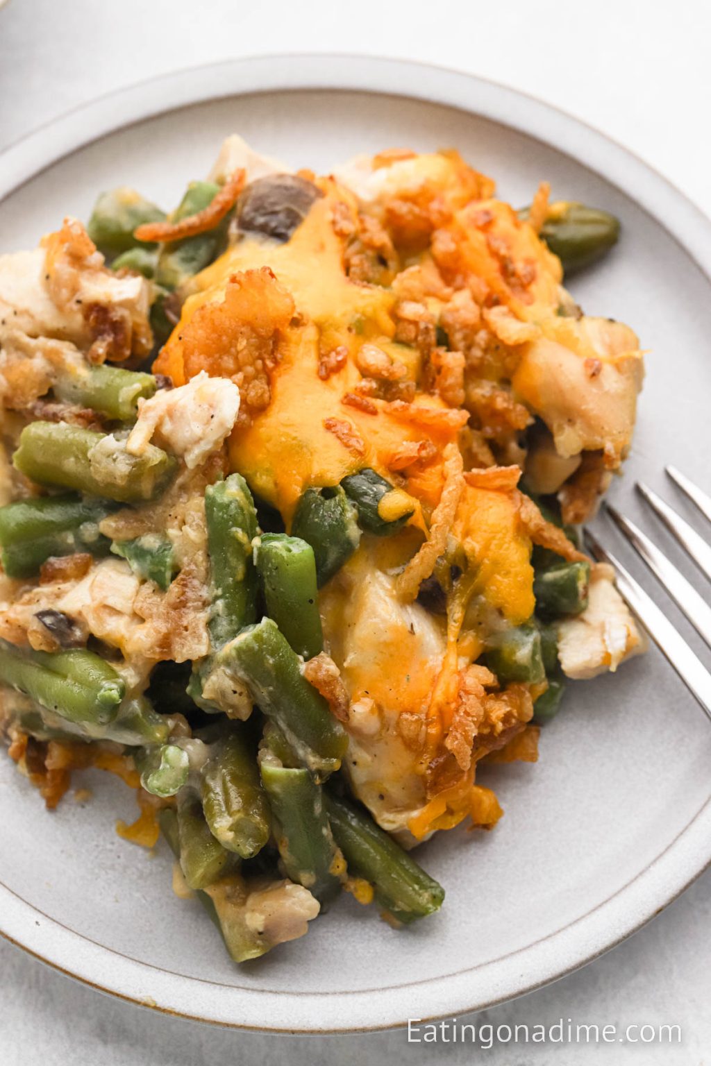 Chicken Green Bean Casserole - Eating on a Dime