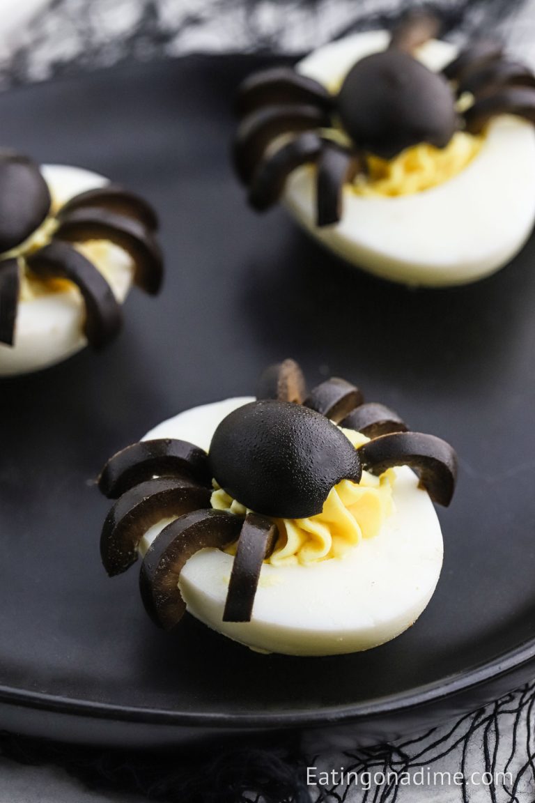 Halloween Deviled Eggs - Eating on a Dime