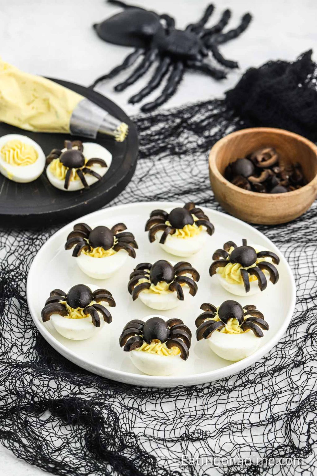 Halloween Deviled Eggs - Eating on a Dime