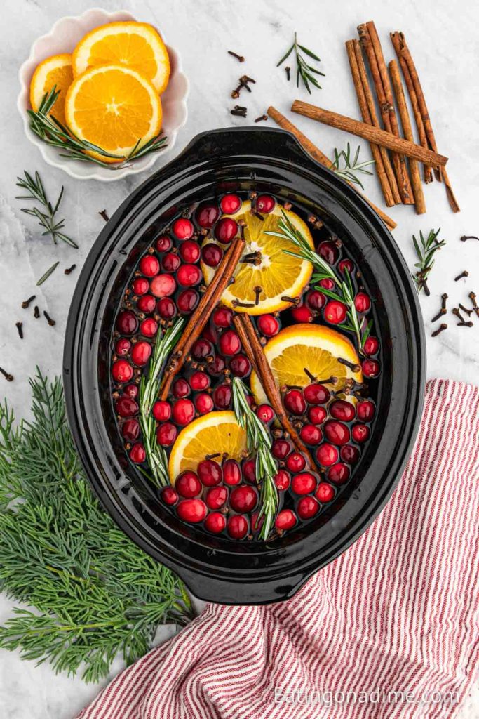 Slow Cooker Christmas Potpourri - Eating on a Dime