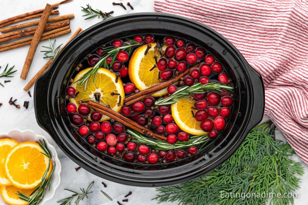 Slow Cooker Christmas Potpourri - Eating on a Dime